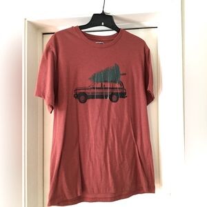 J. Crew Christmas Tree Wagon T-Shirt Sz L Unisex NWOT